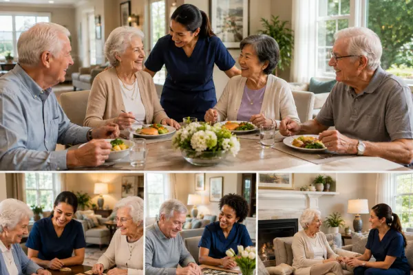 A resident enjoying daily personalized care