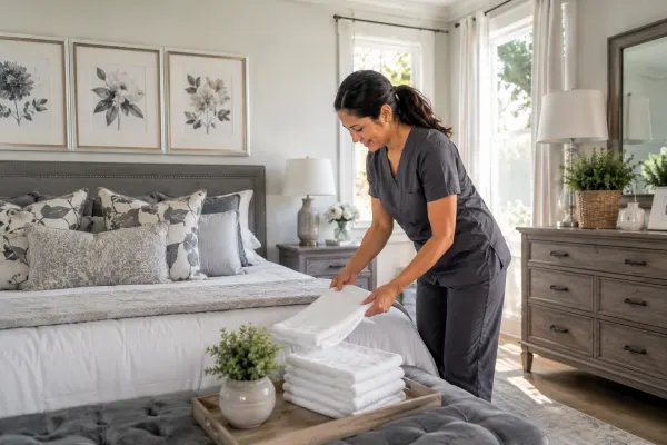 Caregiver providing memory care support